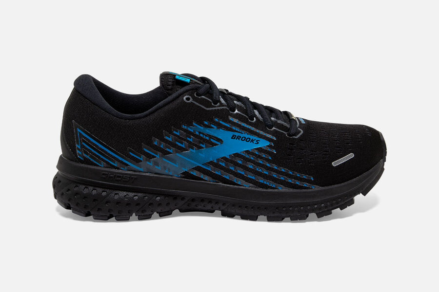 Brooks Ghost 13 GTX Road Running Shoes Mens - Black/Blue - YVILN-4271